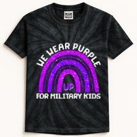 Cute We Wear Purple Up For Military Kids Purple Rainbow Kids Tie-Dye T-Shirt