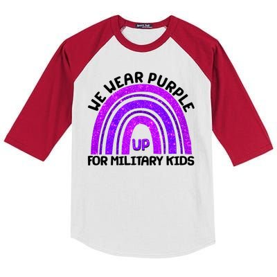 Cute We Wear Purple Up For Military Kids Purple Rainbow Kids Colorblock Raglan Jersey