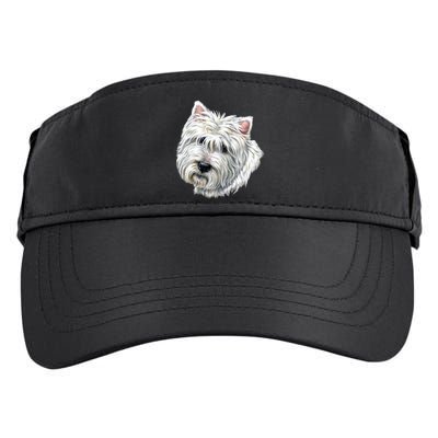 Cute Westie Dog Adult Drive Performance Visor
