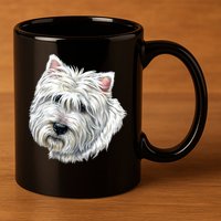 Cute Westie Dog 11oz C Handle Ceramic Mug