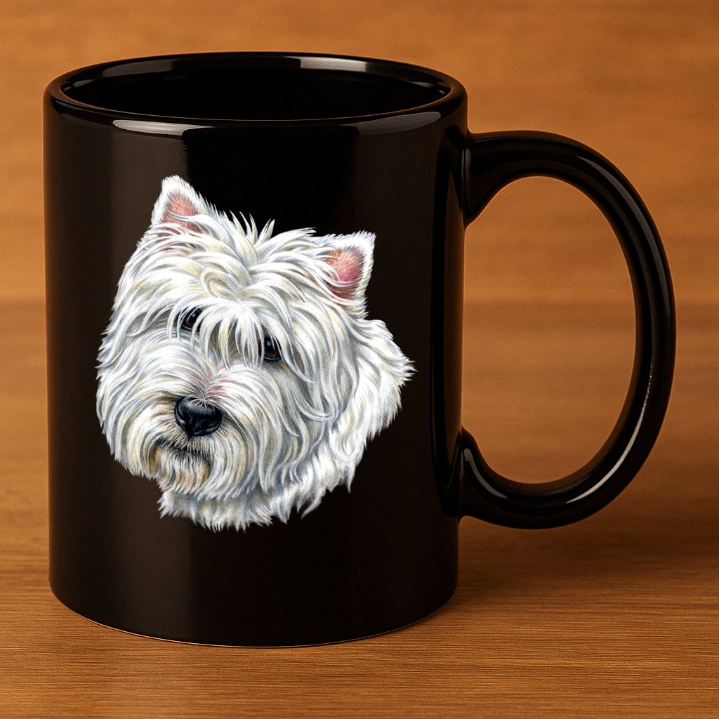 Cute Westie Dog 11oz C Handle Ceramic Mug
