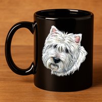 Cute Westie Dog 11oz C Handle Ceramic Mug