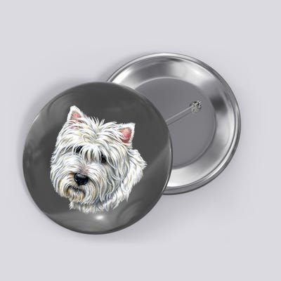Cute Westie Dog Button
