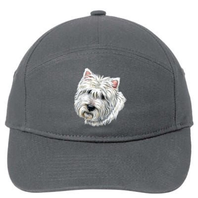 Cute Westie Dog 7-Panel Snapback Hat