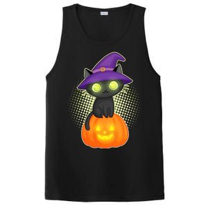 Cute Witch Kitten With Pumpkin PosiCharge Competitor Tank