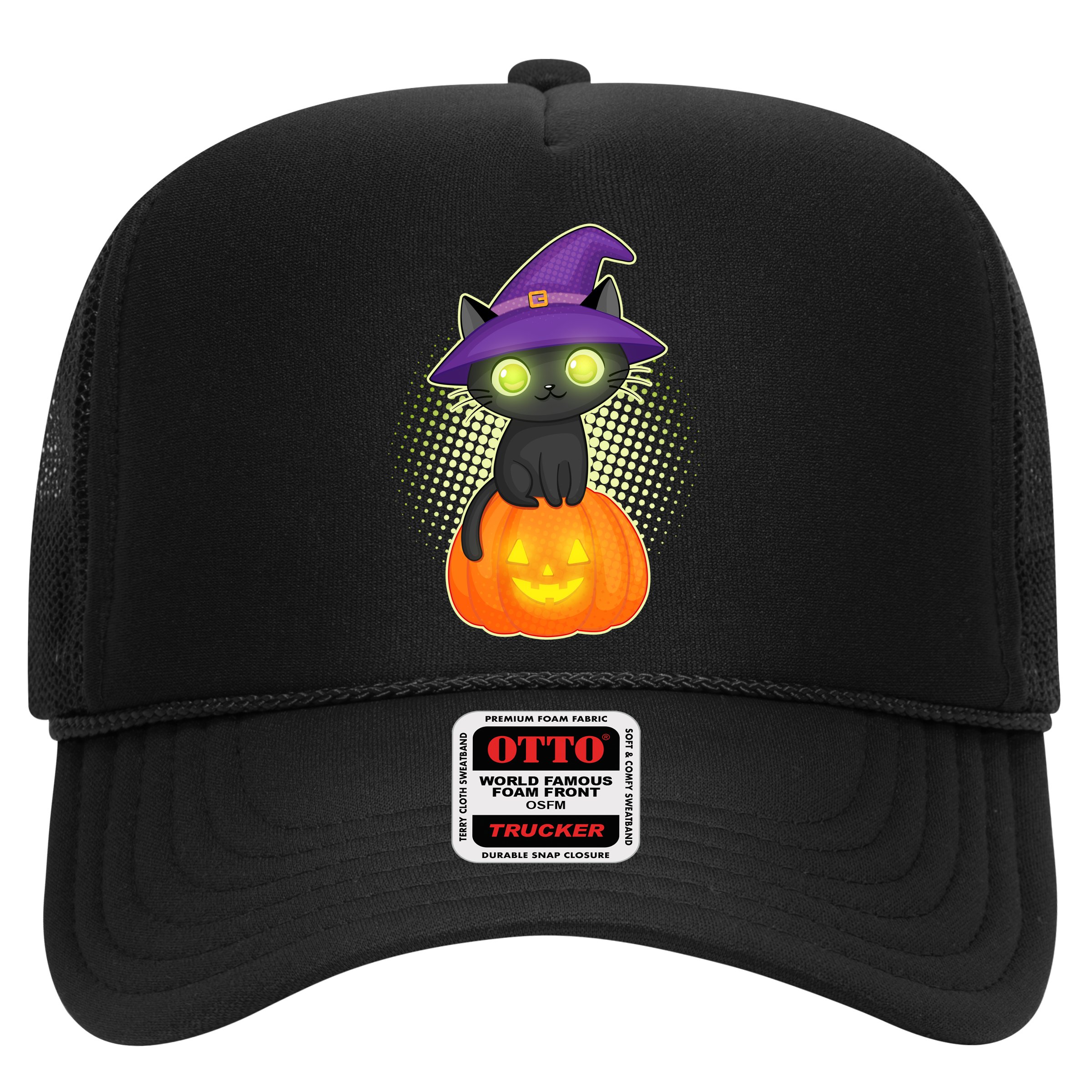 Cute Witch Kitten With Pumpkin Hat