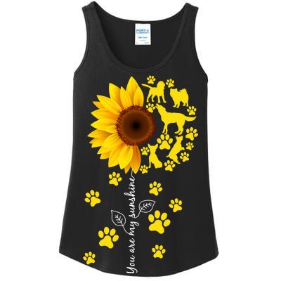 Cute You Are My Sunshine Sunflower Dogs Ladies Essential Tank