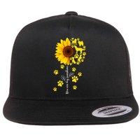 Cute You Are My Sunshine Sunflower Dogs Flat Bill Trucker Hat