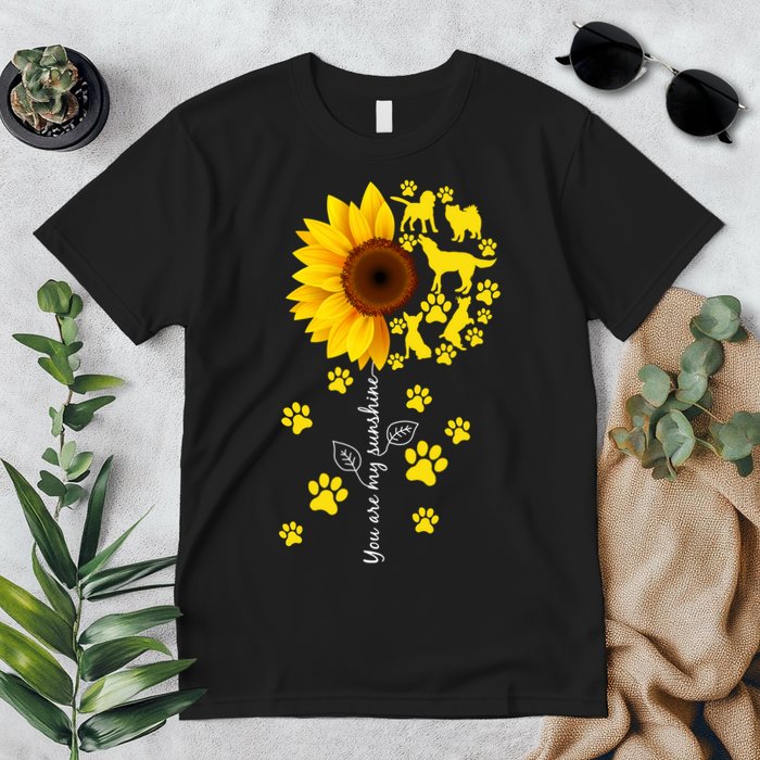 Cute You Are My Sunshine Sunflower Dogs Premium T-Shirt