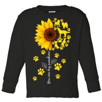 Cute You Are My Sunshine Sunflower Dogs Toddler Long Sleeve Shirt