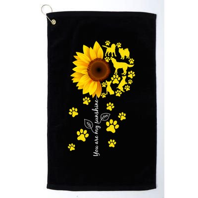 Cute You Are My Sunshine Sunflower Dogs Golf Towel