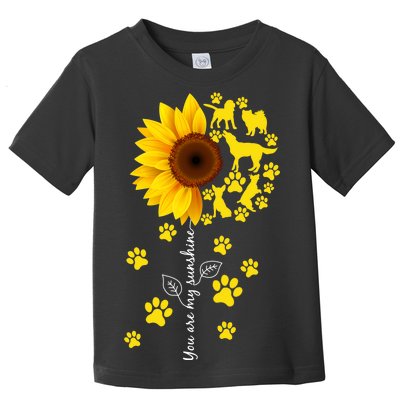 Cute You Are My Sunshine Sunflower Dogs Toddler T-Shirt