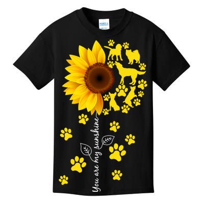 Cute You Are My Sunshine Sunflower Dogs Kids T-Shirt