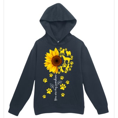 Cute You Are My Sunshine Sunflower Dogs Urban Pullover Hoodie