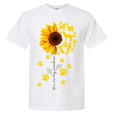 Cute You Are My Sunshine Sunflower Dogs Garment-Dyed Heavyweight T-Shirt