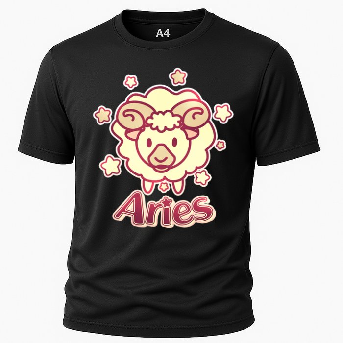Cute Zodiac Aries Ram Cooling Performance Crew T-Shirt