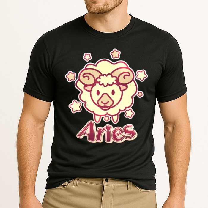 Cute Zodiac Aries Ram Cooling Performance Crew T-Shirt