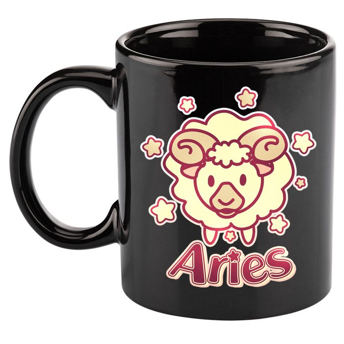 Cute Zodiac Aries Ram 11oz C Handle Ceramic Mug