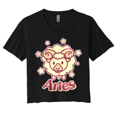 Cute Zodiac Aries Ram Crop Top