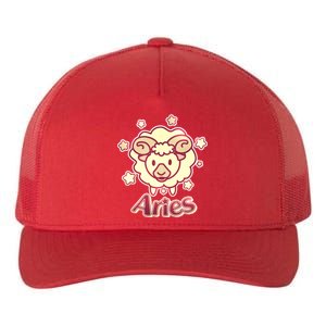 Cute Zodiac Aries Ram Yupoong Adult 5-Panel Trucker Hat