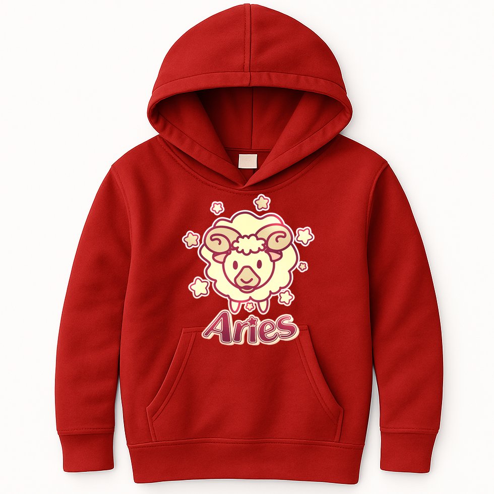 Cute Zodiac Aries Ram Kids Hoodie