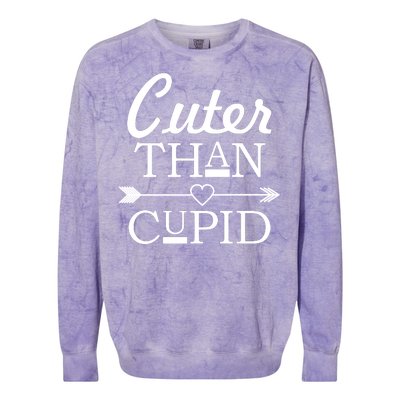 Cuter Than Cupid Funny Cute Valentines Colorblast Crewneck Sweatshirt