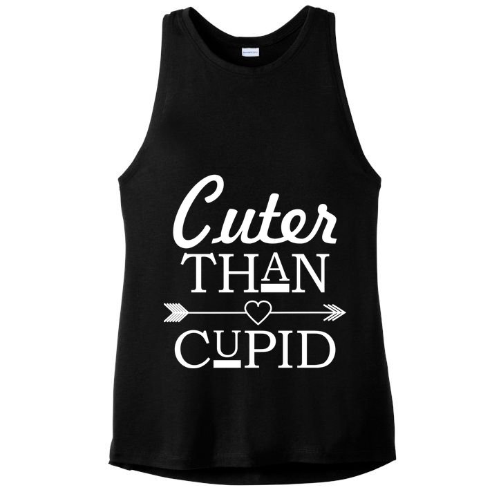 Cuter Than Cupid Funny Cute Valentines Ladies PosiCharge Tri-Blend Wicking Tank