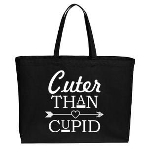 Cuter Than Cupid Funny Cute Valentines Cotton Canvas Jumbo Tote