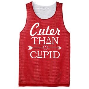 Cuter Than Cupid Funny Cute Valentines Mesh Reversible Basketball Jersey Tank