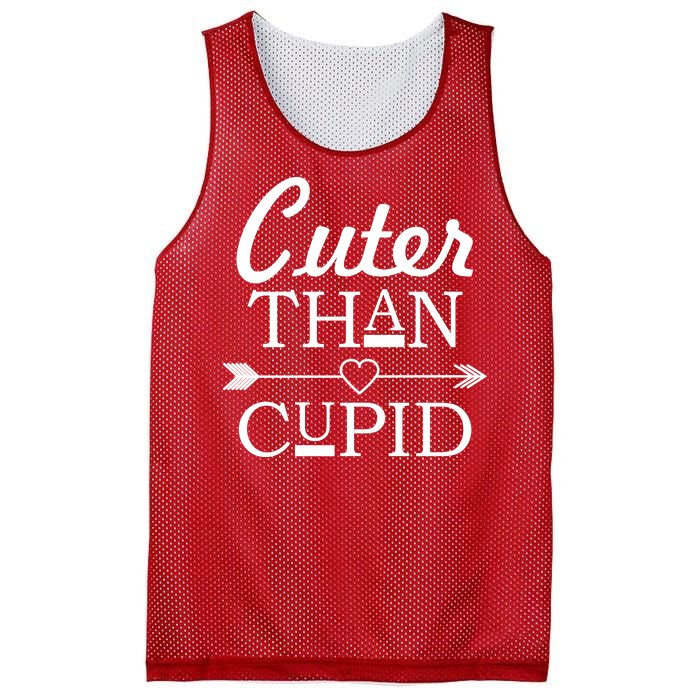 Cuter Than Cupid Funny Cute Valentines Mesh Reversible Basketball Jersey Tank