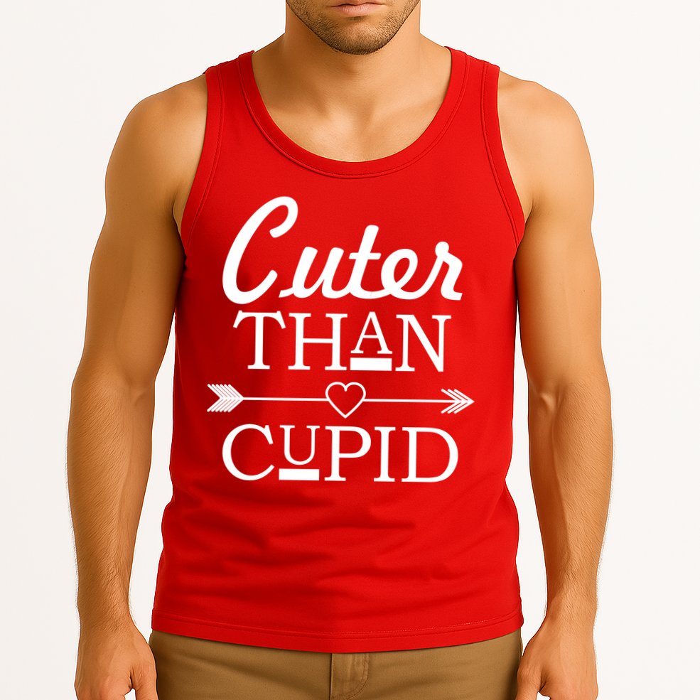 Cuter Than Cupid Funny Cute Valentines Tank Top