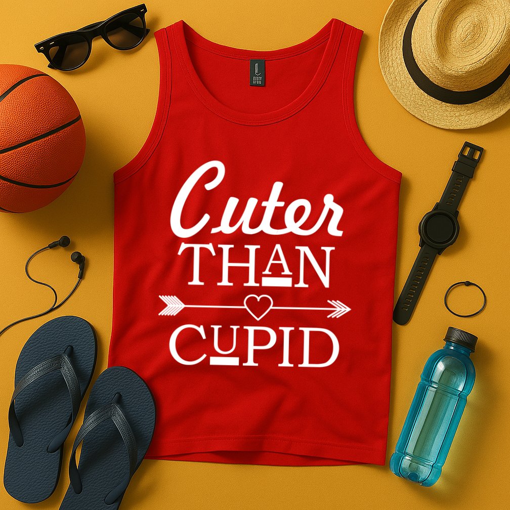 Cuter Than Cupid Funny Cute Valentines Tank Top