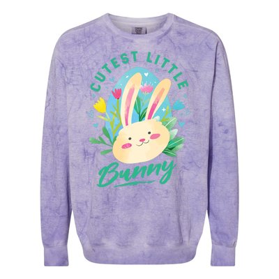 Cutest Little Bunny Colorblast Crewneck Sweatshirt