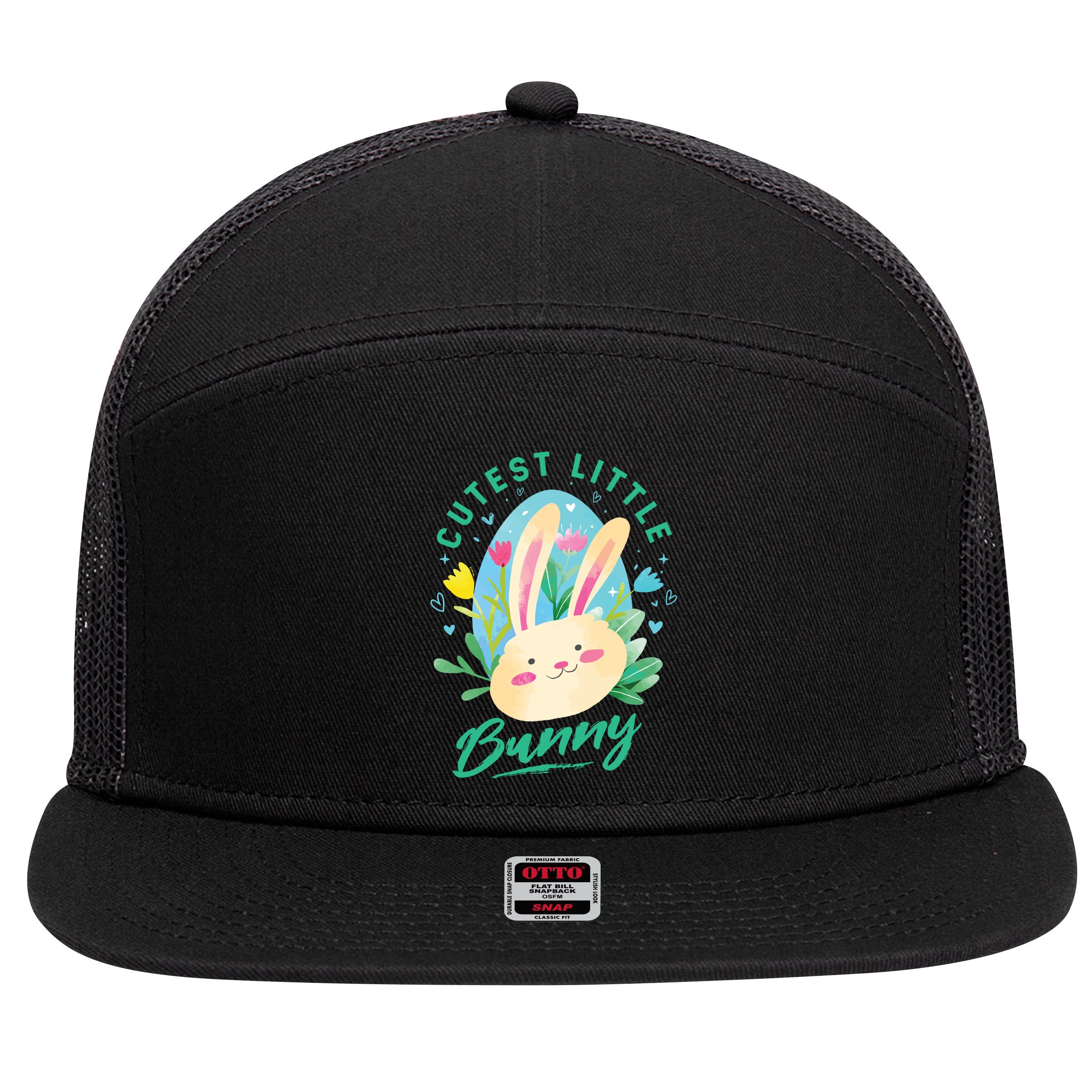Cutest Little Bunny 7 Panel Mesh Trucker Snapback Hat