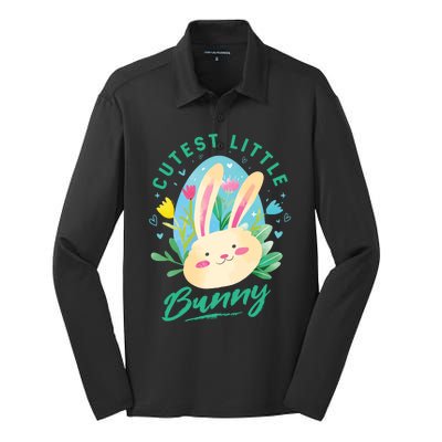 Cutest Little Bunny Silk Touch Performance Long Sleeve Polo