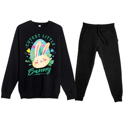 Cutest Little Bunny Premium Crewneck Sweatsuit Set