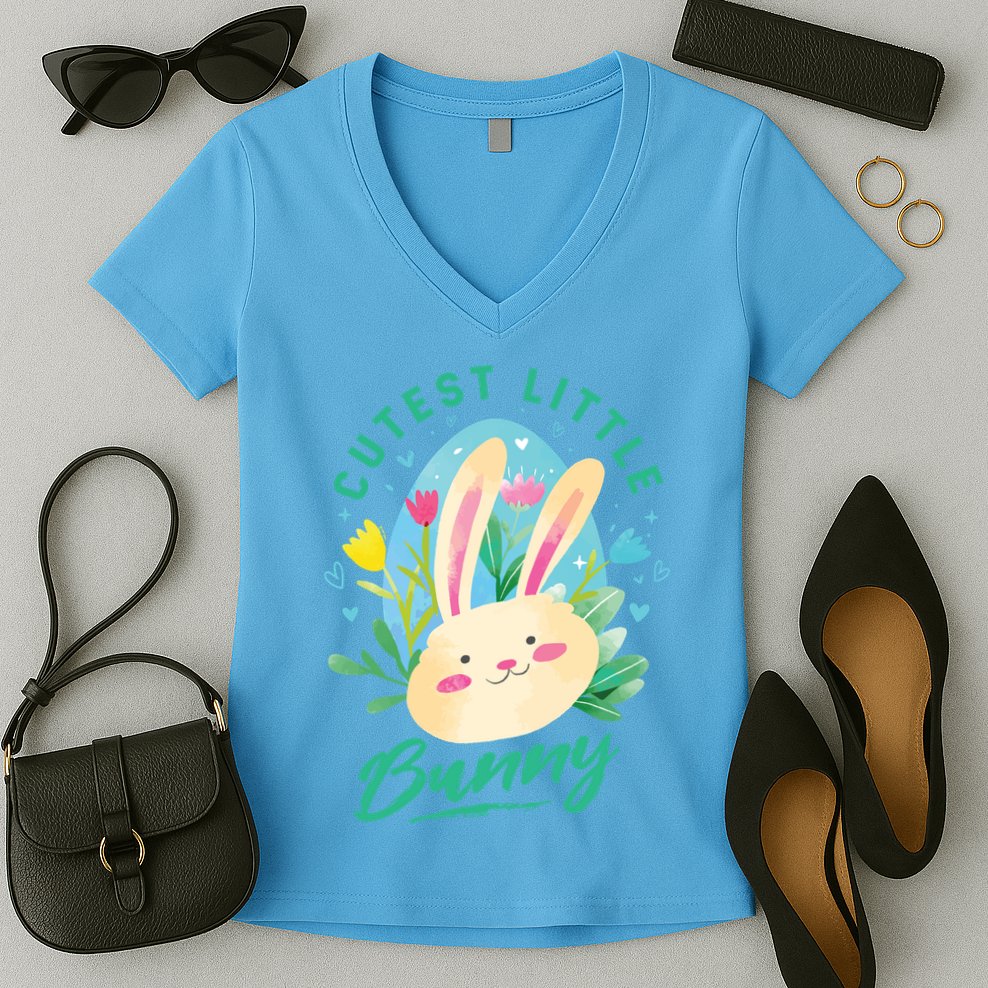 Cutest Little Bunny Women's V-Neck T-Shirt