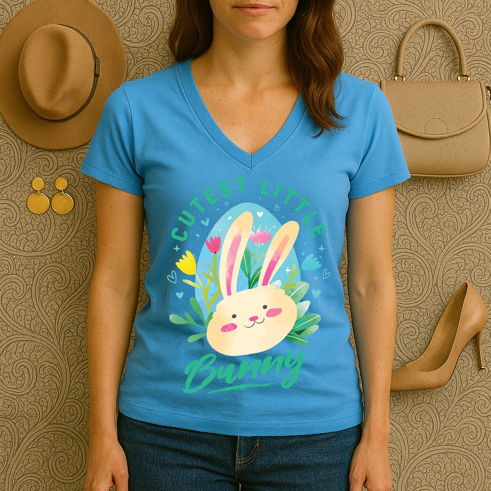 Cutest Little Bunny Women's V-Neck T-Shirt