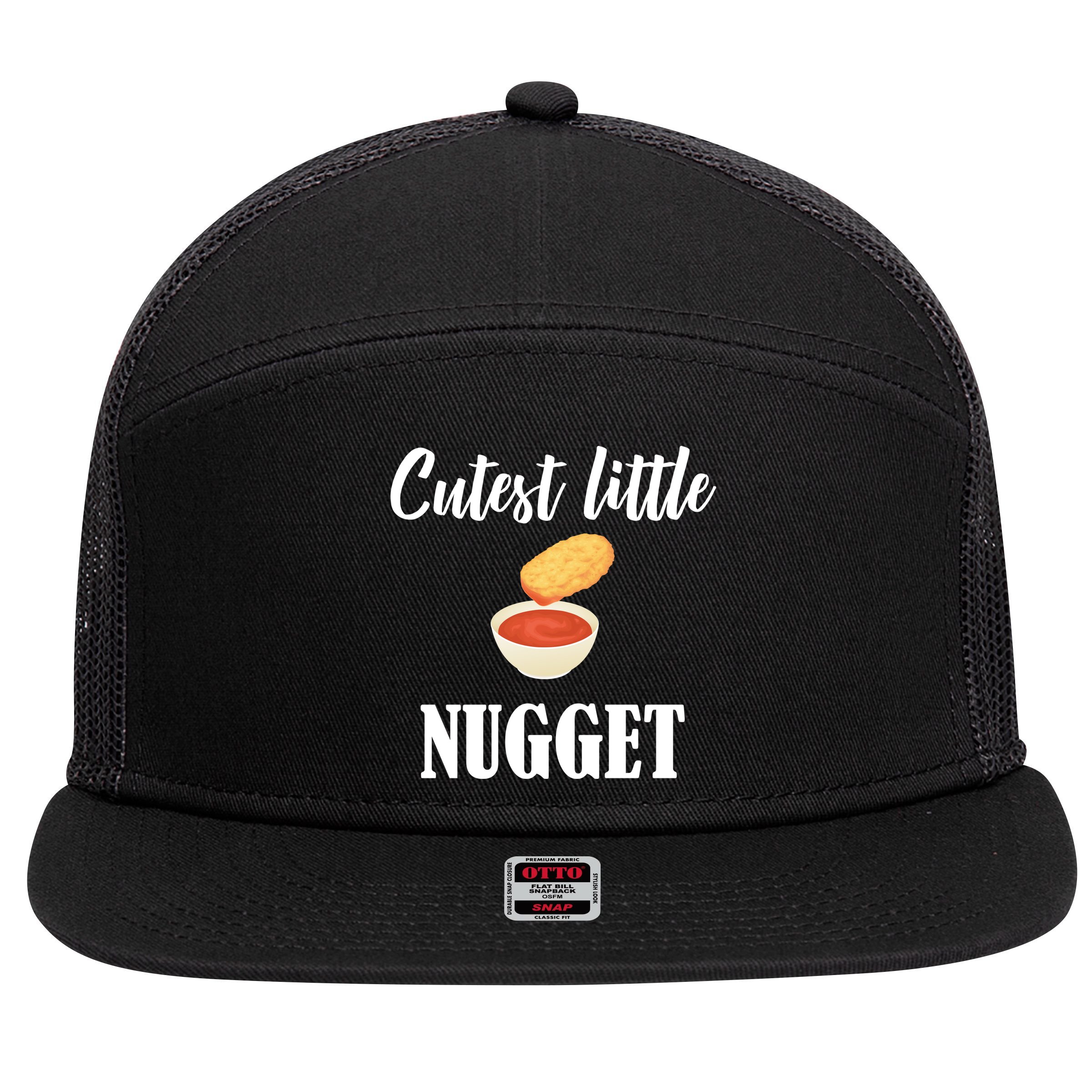 Cutest Little Nugget 7 Panel Mesh Trucker Snapback Hat