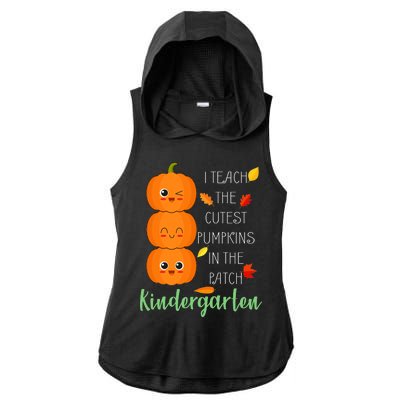 Cutest Pumpkins In The Patch Kindergarten Ladies PosiCharge Tri-Blend Wicking Draft Hoodie Tank