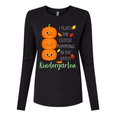 Cutest Pumpkins In The Patch Kindergarten Womens Cotton Relaxed Long Sleeve T-Shirt