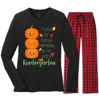 Cutest Pumpkins In The Patch Kindergarten Women's Long Sleeve Flannel Pajama Set 