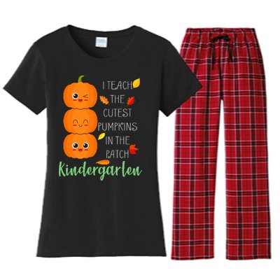 Cutest Pumpkins In The Patch Kindergarten Women's Flannel Pajama Set