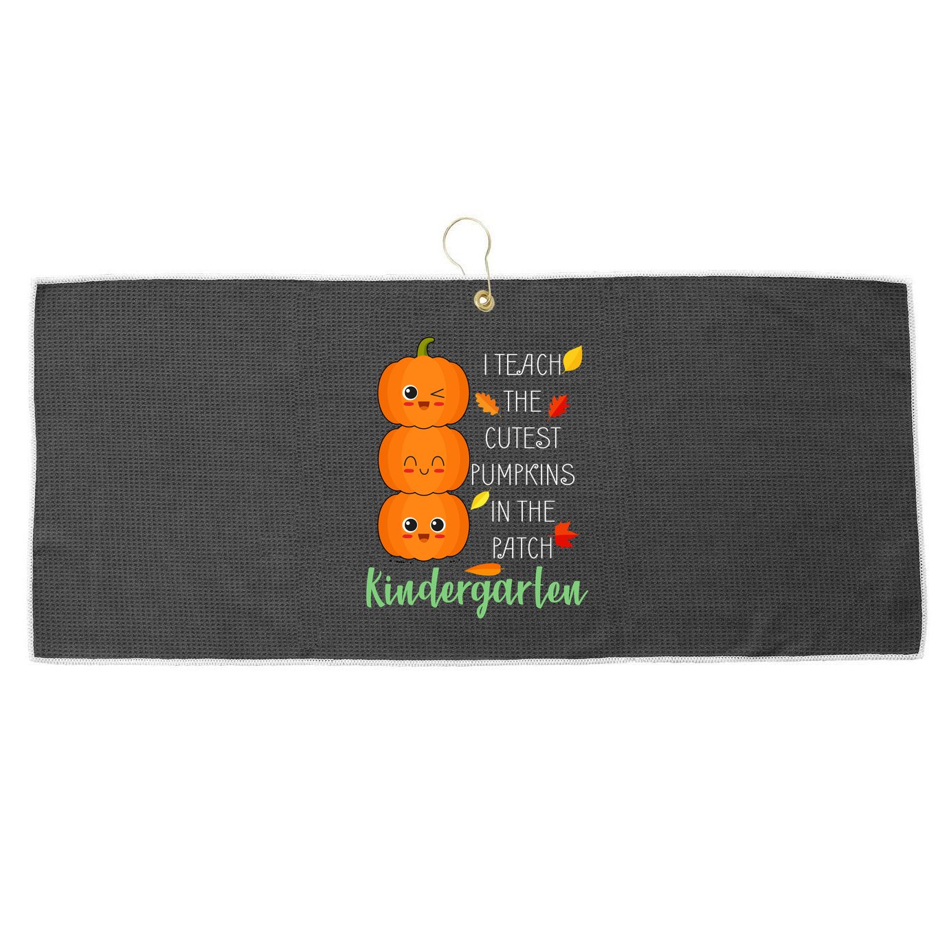 Cutest Pumpkins In The Patch Kindergarten Large Microfiber Waffle Golf Towel