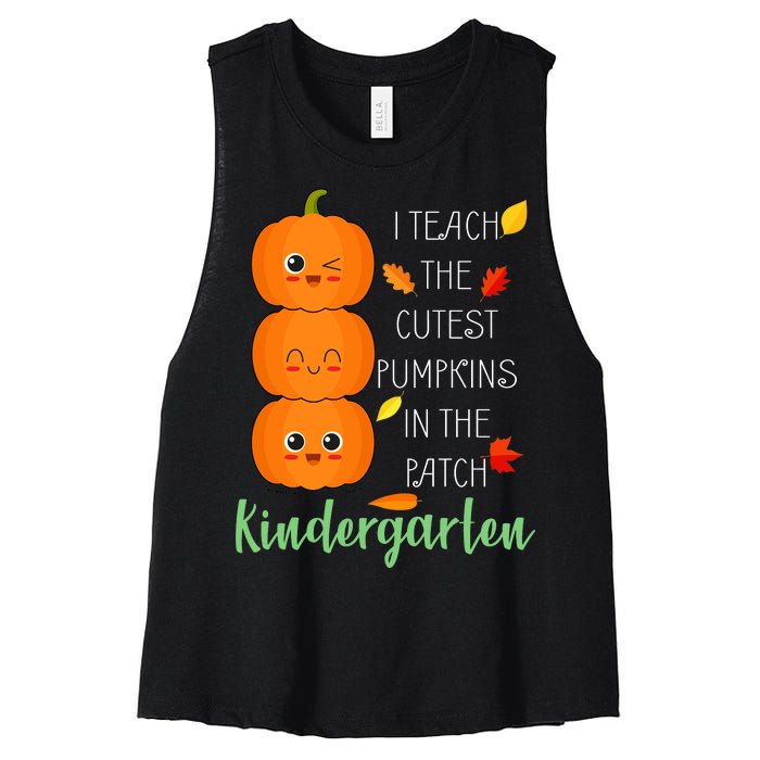 Cutest Pumpkins In The Patch Kindergarten Women's Racerback Cropped Tank