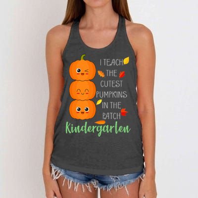 Cutest Pumpkins In The Patch Kindergarten Women's Knotted Racerback Tank