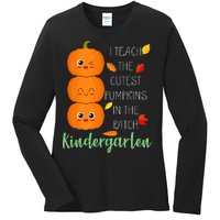 Cutest Pumpkins In The Patch Kindergarten Ladies Long Sleeve Shirt