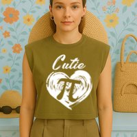Cutie Pi 3.14 Garment-Dyed Women's Muscle Tee