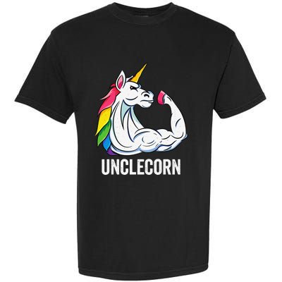 Cute Unicorn Uncle Birthday Party Apparel UncleCorn Garment-Dyed Heavyweight T-Shirt