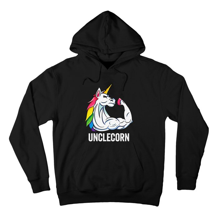 Cute Unicorn Uncle Birthday Party Apparel UncleCorn Hoodie